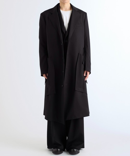 sulvam サルバム over coat ストライプオーバーコート sulvam