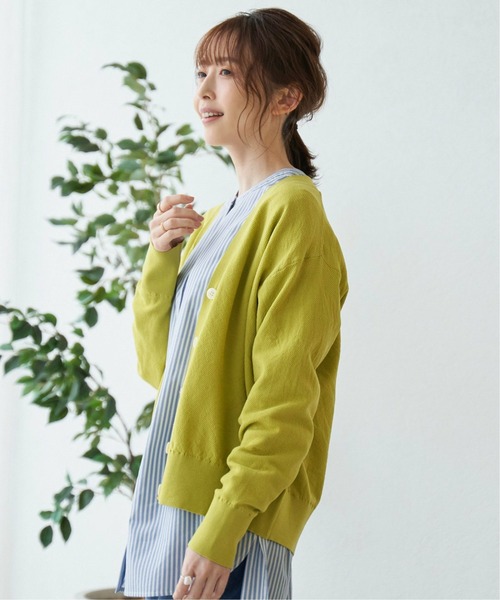 ikka(イッカ)の「GOKU楽 Vネックカーディガン(カーディガン/ボレロ・レディース・イエロー/ベージュ/ブラック/スカイブルー・M/L/S)」の10枚目の写真