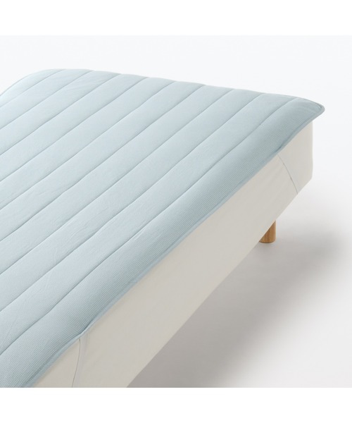 綿 サッカー織 敷パッド／S 100×200cm（寝具）｜無印