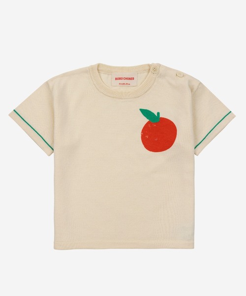 BOBO CHOSES(ボボショーズ)の「Baby Tomato knitted T-shirt(Tシャツ/カットソー・キッズ・オフホワイト・24MONTH/18MONTH/12MONTH/6MONTH/9MONTH)」の3枚目の写真