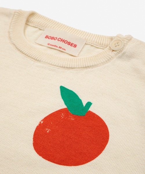 BOBO CHOSES(ボボショーズ)の「Baby Tomato knitted T-shirt(Tシャツ/カットソー・キッズ・オフホワイト・24MONTH/18MONTH/12MONTH/6MONTH/9MONTH)」の5枚目の写真