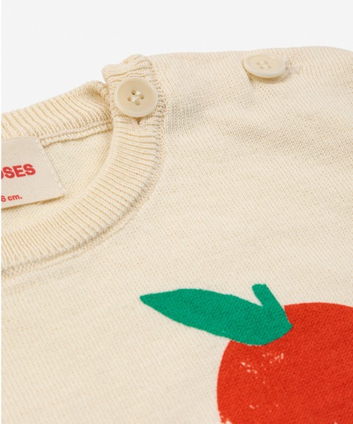 BOBO CHOSES(ボボショーズ)の「Baby Tomato knitted T-shirt(Tシャツ/カットソー・キッズ・オフホワイト・24MONTH/18MONTH/12MONTH/6MONTH/9MONTH)」の4枚目の写真