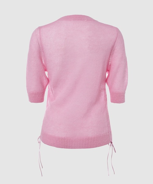 CECILIE BAHNSEN(セシリー バンセン)の「SHORT SLEEVE TOP W/ GATHERED SIDE DETAILS(ニット/セーター・レディース・ピンク・XS/S)」の6枚目の写真