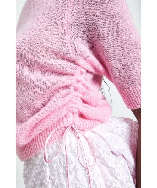 CECILIE BAHNSEN(セシリー バンセン)の「SHORT SLEEVE TOP W/ GATHERED SIDE DETAILS(ニット/セーター・レディース・ピンク・XS/S)」の4枚目の写真