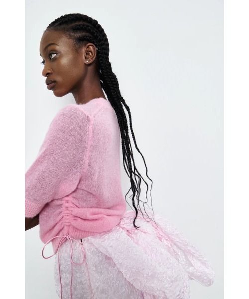 CECILIE BAHNSEN(セシリー バンセン)の「SHORT SLEEVE TOP W/ GATHERED SIDE DETAILS(ニット/セーター・レディース・ピンク・XS/S)」の5枚目の写真