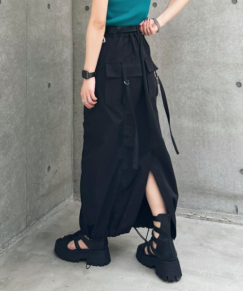 PAGEBOY(ページボーイ)の「パラシュートスカート(スカート・レディース・アイボリー/ブラック/カーキ・FREE)」の3枚目の写真