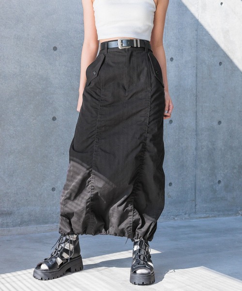 PAGEBOY(ページボーイ)の「パラシュートスカート(スカート・レディース・アイボリー/ブラック/カーキ・FREE)」の7枚目の写真