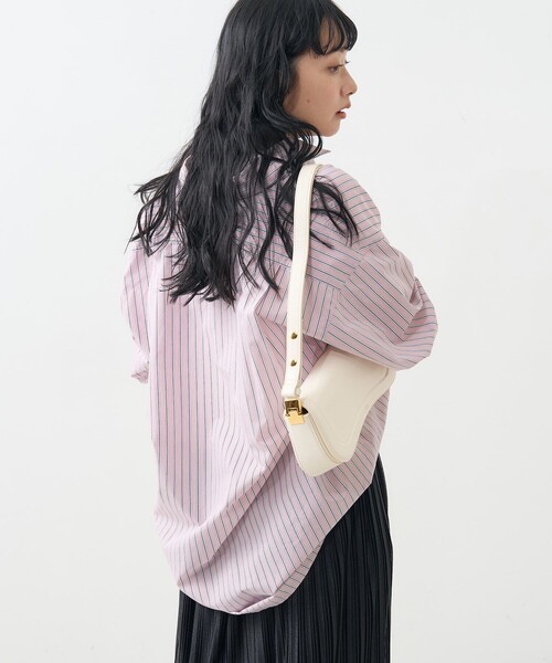 WRISTHURT トップス　リストハート　ストライプ　シャツ ONCILY（オンシェリー） シャツ HEART EMBROIDERY STRIPE SHIRT