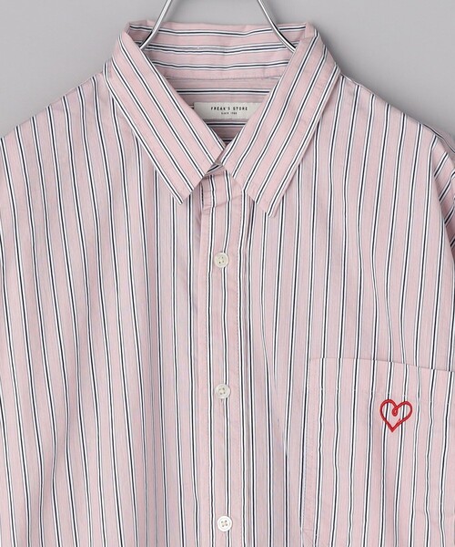 FREAK'S STORE（フリークスストア）の「ハート刺しゅう ストライプ