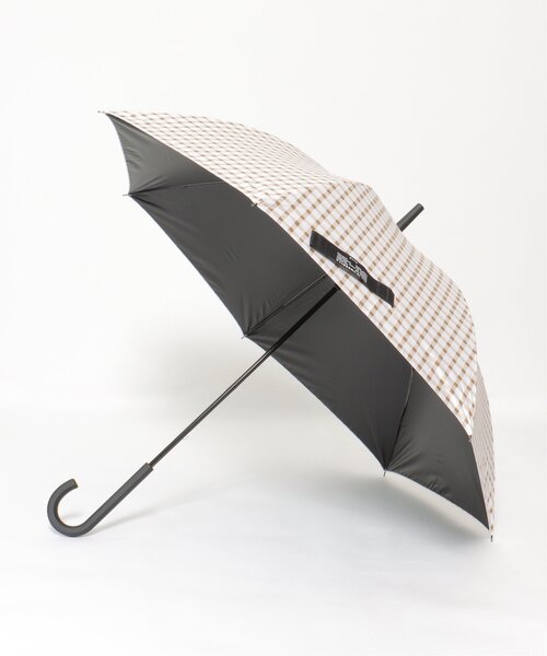LBC(エルビーシー)の「ベーシックチェック 長傘(長傘・レディース・ブラック/ベージュ・FREE)」の3枚目の写真