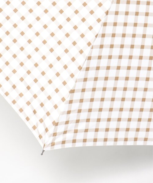 LBC(エルビーシー)の「ベーシックチェック 長傘(長傘・レディース・ブラック/ベージュ・FREE)」の6枚目の写真