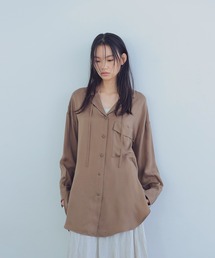 fiible twill open collar shirt(フィブリルツイルオープンカラーシャツ)