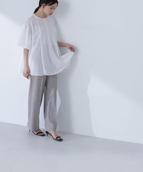 NATURAL BEAUTY BASIC(ナチュラルビューティーベーシック)の「◇【Oggi掲載】シアーボリュームブラウス(シャツ/ブラウス・レディース・ホワイト/ブラック/マジェンタ・FREE)」の5枚目の写真