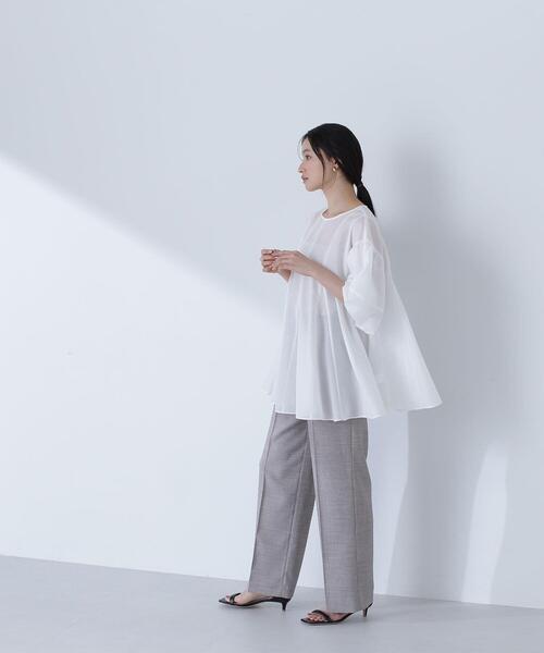 NATURAL BEAUTY BASIC(ナチュラルビューティーベーシック)の「◇【Oggi掲載】シアーボリュームブラウス(シャツ/ブラウス・レディース・ホワイト/ブラック/マジェンタ・FREE)」の7枚目の写真