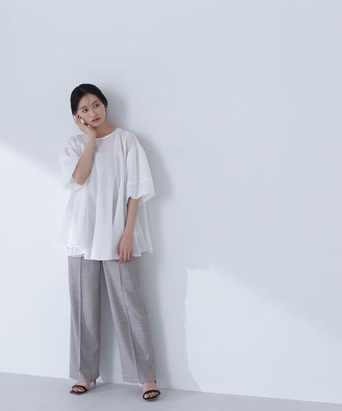 NATURAL BEAUTY BASIC(ナチュラルビューティーベーシック)の「◇【Oggi掲載】シアーボリュームブラウス(シャツ/ブラウス・レディース・ホワイト/ブラック/マジェンタ・FREE)」の9枚目の写真