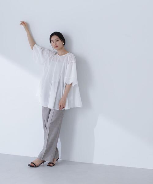 NATURAL BEAUTY BASIC(ナチュラルビューティーベーシック)の「◇【Oggi掲載】シアーボリュームブラウス(シャツ/ブラウス・レディース・ホワイト/ブラック/マジェンタ・FREE)」の11枚目の写真