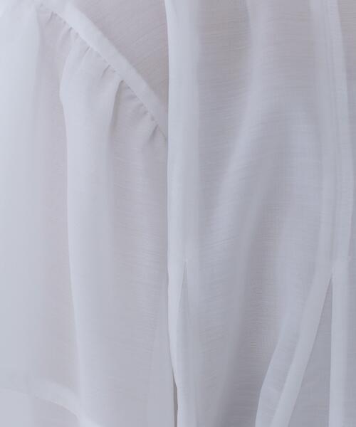 NATURAL BEAUTY BASIC(ナチュラルビューティーベーシック)の「◇【Oggi掲載】シアーボリュームブラウス(シャツ/ブラウス・レディース・ホワイト/ブラック/マジェンタ・FREE)」の12枚目の写真