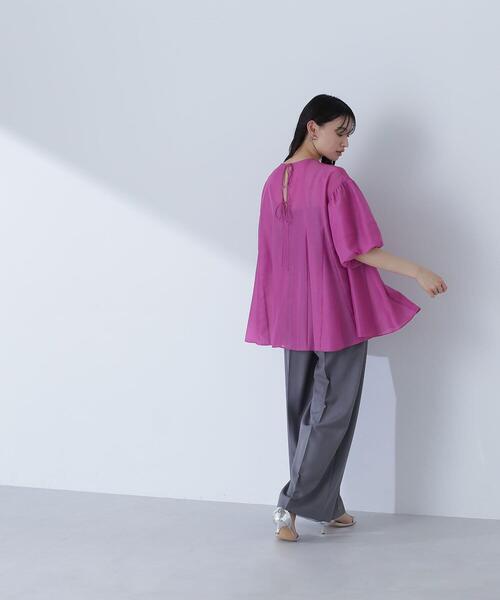 NATURAL BEAUTY BASIC(ナチュラルビューティーベーシック)の「◇【Oggi掲載】シアーボリュームブラウス(シャツ/ブラウス・レディース・ホワイト/ブラック/マジェンタ・FREE)」の15枚目の写真