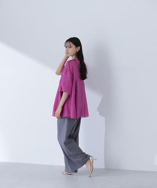NATURAL BEAUTY BASIC(ナチュラルビューティーベーシック)の「◇【Oggi掲載】シアーボリュームブラウス(シャツ/ブラウス・レディース・ホワイト/ブラック/マジェンタ・FREE)」の17枚目の写真