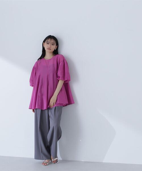 NATURAL BEAUTY BASIC(ナチュラルビューティーベーシック)の「◇【Oggi掲載】シアーボリュームブラウス(シャツ/ブラウス・レディース・ホワイト/ブラック/マジェンタ・FREE)」の21枚目の写真