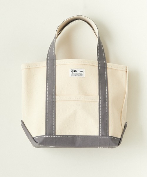 ORCIVAL キャンバス トートバッグ グレー/ブラック ORCIVAL 最大42%☆7/17限定 オーシバル トートバッグ レディース