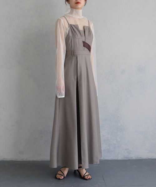 &g'aime（アンジェム）の「【&g’aime】ダブルタックキャミソールワンピース（ワンピース・レディース・ブラウン/ブラック・FREE）」の16枚目の写真