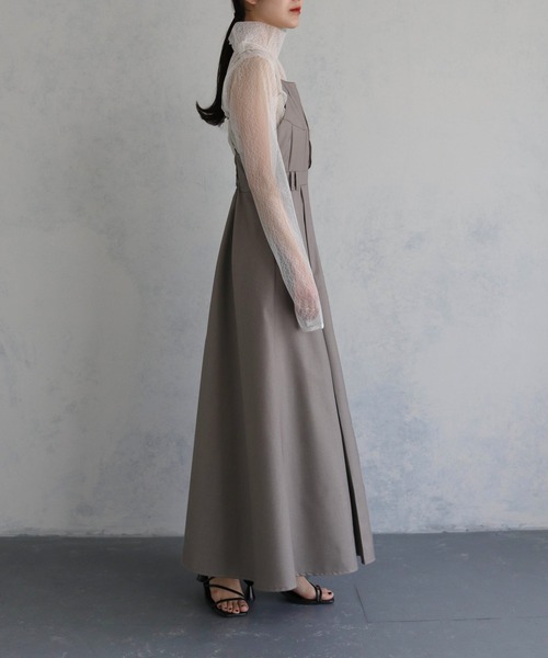 &g'aime（アンジェム）の「【&g’aime】ダブルタックキャミソールワンピース（ワンピース・レディース・ブラウン/ブラック・FREE）」の17枚目の写真