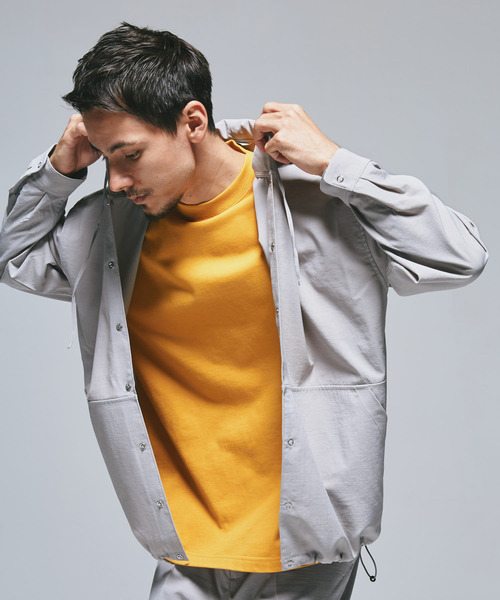 URBAN RESEARCH DOORS（アーバンリサーチドアーズ）の「『UR TECH DRYLUXE』『イージーケア』『速乾』スナップパーカー（パーカー・メンズ・ネイビー/ライトグレー・LARGE/MEDIUM）」の4枚目の写真