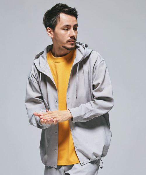 URBAN RESEARCH DOORS（アーバンリサーチドアーズ）の「『UR TECH DRYLUXE』『イージーケア』『速乾』スナップパーカー（パーカー・メンズ・ネイビー/ライトグレー・LARGE/MEDIUM）」の6枚目の写真