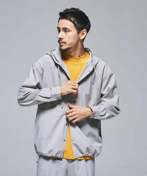 URBAN RESEARCH DOORS（アーバンリサーチドアーズ）の「『UR TECH DRYLUXE』『イージーケア』『速乾』スナップパーカー（パーカー・メンズ・ネイビー/ライトグレー・LARGE/MEDIUM）」の8枚目の写真