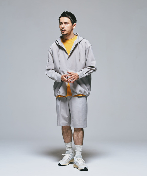 URBAN RESEARCH DOORS（アーバンリサーチドアーズ）の「『UR TECH DRYLUXE』『イージーケア』『速乾』スナップパーカー（パーカー・メンズ・ネイビー/ライトグレー・LARGE/MEDIUM）」の10枚目の写真