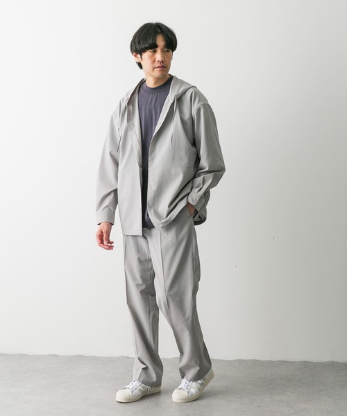 URBAN RESEARCH DOORS（アーバンリサーチドアーズ）の「『UR TECH DRYLUXE』『イージーケア』『速乾』スナップパーカー（パーカー・メンズ・ネイビー/ライトグレー・LARGE/MEDIUM）」の18枚目の写真