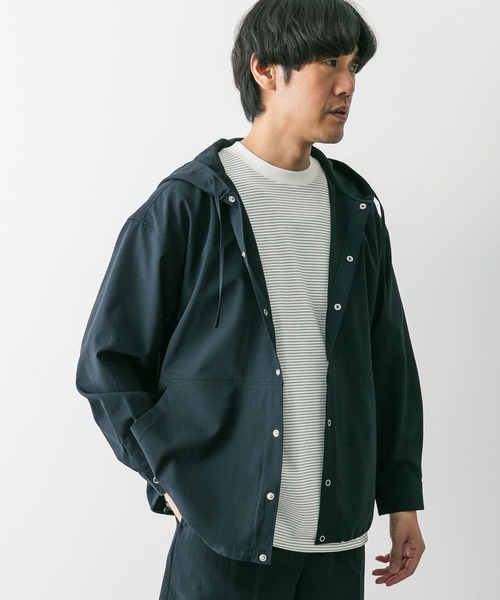 URBAN RESEARCH DOORS（アーバンリサーチドアーズ）の「『UR TECH DRYLUXE』『イージーケア』『速乾』スナップパーカー（パーカー・メンズ・ネイビー/ライトグレー・LARGE/MEDIUM）」の21枚目の写真