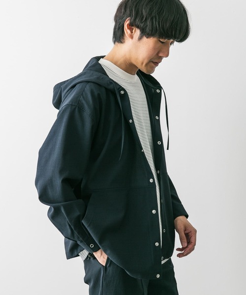 URBAN RESEARCH DOORS（アーバンリサーチドアーズ）の「『UR TECH DRYLUXE』『イージーケア』『速乾』スナップパーカー（パーカー・メンズ・ネイビー/ライトグレー・LARGE/MEDIUM）」の22枚目の写真