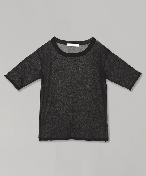 forget-me-nots(フォーゲットミーノッツ)の「ハーフスリーブニット FMN-24SS-KN-001(ニット/セーター・レディース・ホワイト/ブラック・FREE)」の3枚目の写真