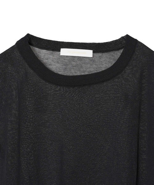 forget-me-nots(フォーゲットミーノッツ)の「ハーフスリーブニット FMN-24SS-KN-001(ニット/セーター・レディース・ホワイト/ブラック・FREE)」の4枚目の写真