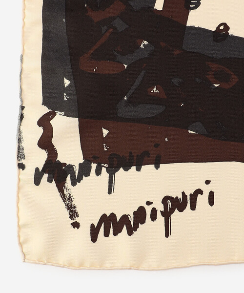 manipuri（マニプリ）の「manipuri |〈別注〉コラージュフレームバンダナ 40×40 WOMEN（バンダナ/スカーフ・レディース・ベージュ系その他・ONE）」の2枚目の写真