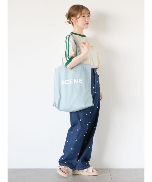 ehka sopo(エヘカソポ)の「花刺繍デニムパンツ(セットアップ可)(デニムパンツ・レディース・ブラック/サックスブルー/ネイビー・F)」の12枚目の写真