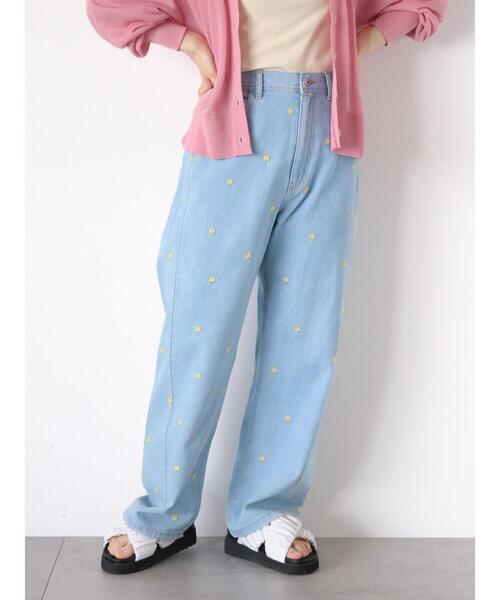 ehka sopo(エヘカソポ)の「花刺繍デニムパンツ(セットアップ可)(デニムパンツ・レディース・ブラック/サックスブルー/ネイビー・F)」の17枚目の写真