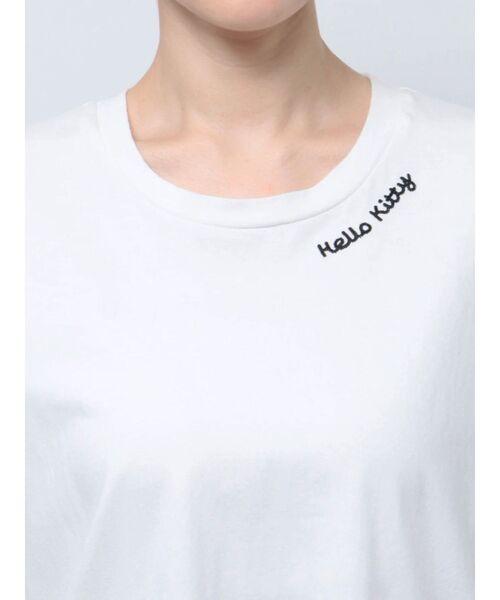 ハローキティ　Nina mew コラボTシャツ Ninamew ハローキティープリントTシャツ （WH） -アウトレット