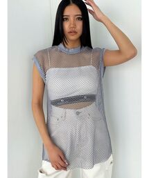EMODA | メッシュジャガードキャミソールセット(Tシャツ/カットソー)