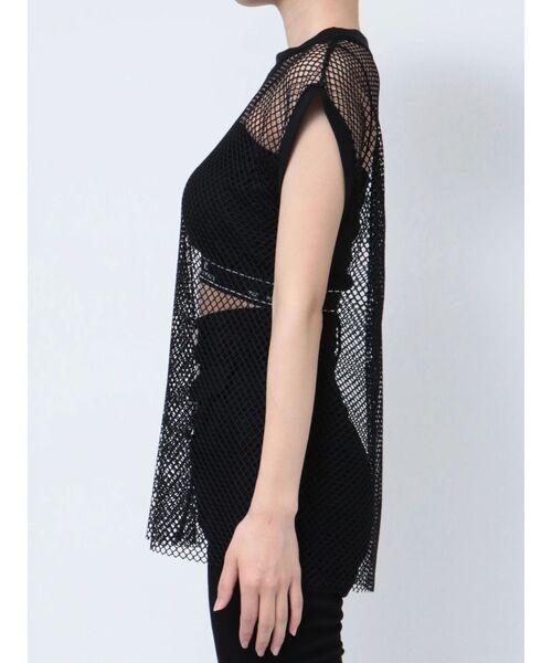 EMODA（エモダ）の「メッシュジャガードキャミソールセット（Tシャツ/カットソー・レディース・グレー/ブラック・FREE）」の22枚目の写真