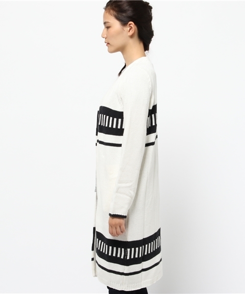 DouDou(ドゥドゥ)の「【DouDou】ジャガードカーディガン(カーディガン/ボレロ・レディース・ブラック/サックスブルー・FREE)」の4枚目の写真