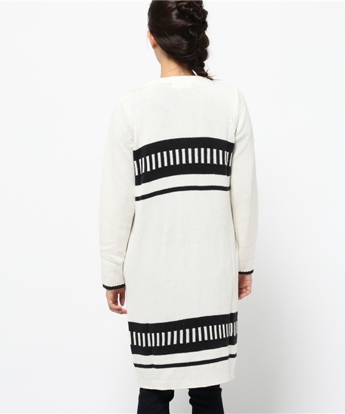 DouDou(ドゥドゥ)の「【DouDou】ジャガードカーディガン(カーディガン/ボレロ・レディース・ブラック/サックスブルー・FREE)」の5枚目の写真