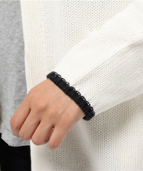 DouDou(ドゥドゥ)の「【DouDou】ジャガードカーディガン(カーディガン/ボレロ・レディース・ブラック/サックスブルー・FREE)」の7枚目の写真