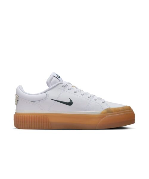 NIKE(ナイキ)の「ナイキ コート レガシー リフト ウィメンズシューズ / Nike Court Legacy Lift Women's Shoes<22-28cm 展開>(スニーカー・レディース・ホワイト/アイボリー・22.5/25.5/22/26/23.5/24.5/26.5/28/25/24/23/27)」の19枚目の写真