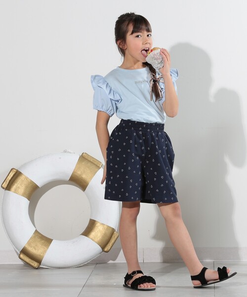 SHOO・LA・RUE(シューラルー)の「◆【110-140cm】インレイアソート総柄ハーフパンツ(その他パンツ・キッズ・グレー系2/パープル/ブラック系2/サックスブルー/ネイビー/グリーン系・12/11/14/13)」の7枚目の写真