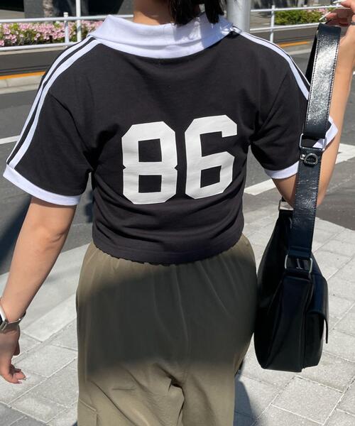 WEGO（ウィゴー）の「WEGO/サッカーデザインチビT（Tシャツ/カットソー・レディース・ホワイト/グリーン/ブラック・FREE）」の2枚目の写真