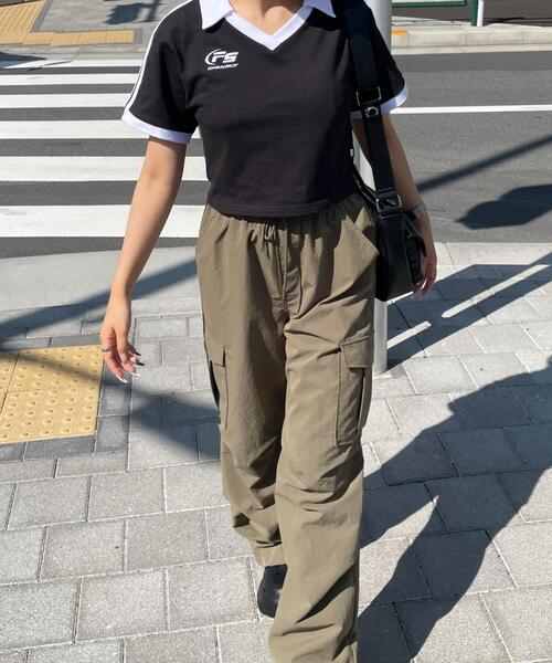 WEGO（ウィゴー）の「WEGO/サッカーデザインチビT（Tシャツ/カットソー・レディース・ホワイト/グリーン/ブラック・FREE）」の10枚目の写真