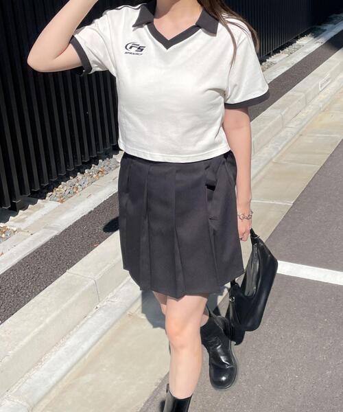 WEGO（ウィゴー）の「WEGO/サッカーデザインチビT（Tシャツ/カットソー・レディース・ホワイト/グリーン/ブラック・FREE）」の5枚目の写真